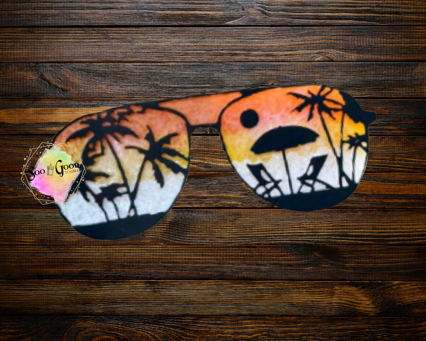 Tropical Glasses Blinged Car Freshie