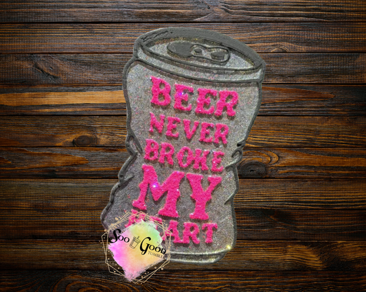 Beer Never Broke My Heart Blinged Car Freshie