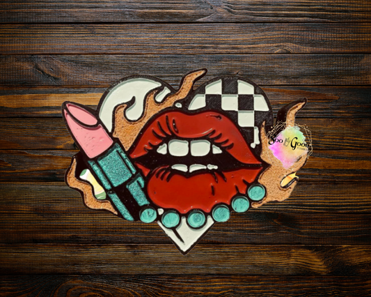 Hot Lips Blinged Car Freshie