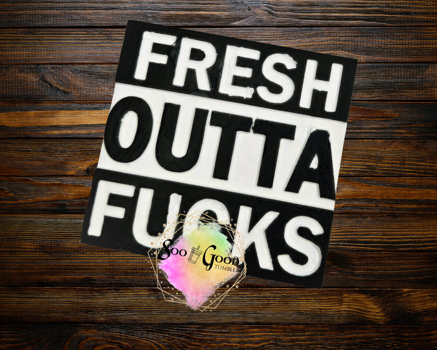 Fresh Outta Fu*ks Blinged Car Freshie