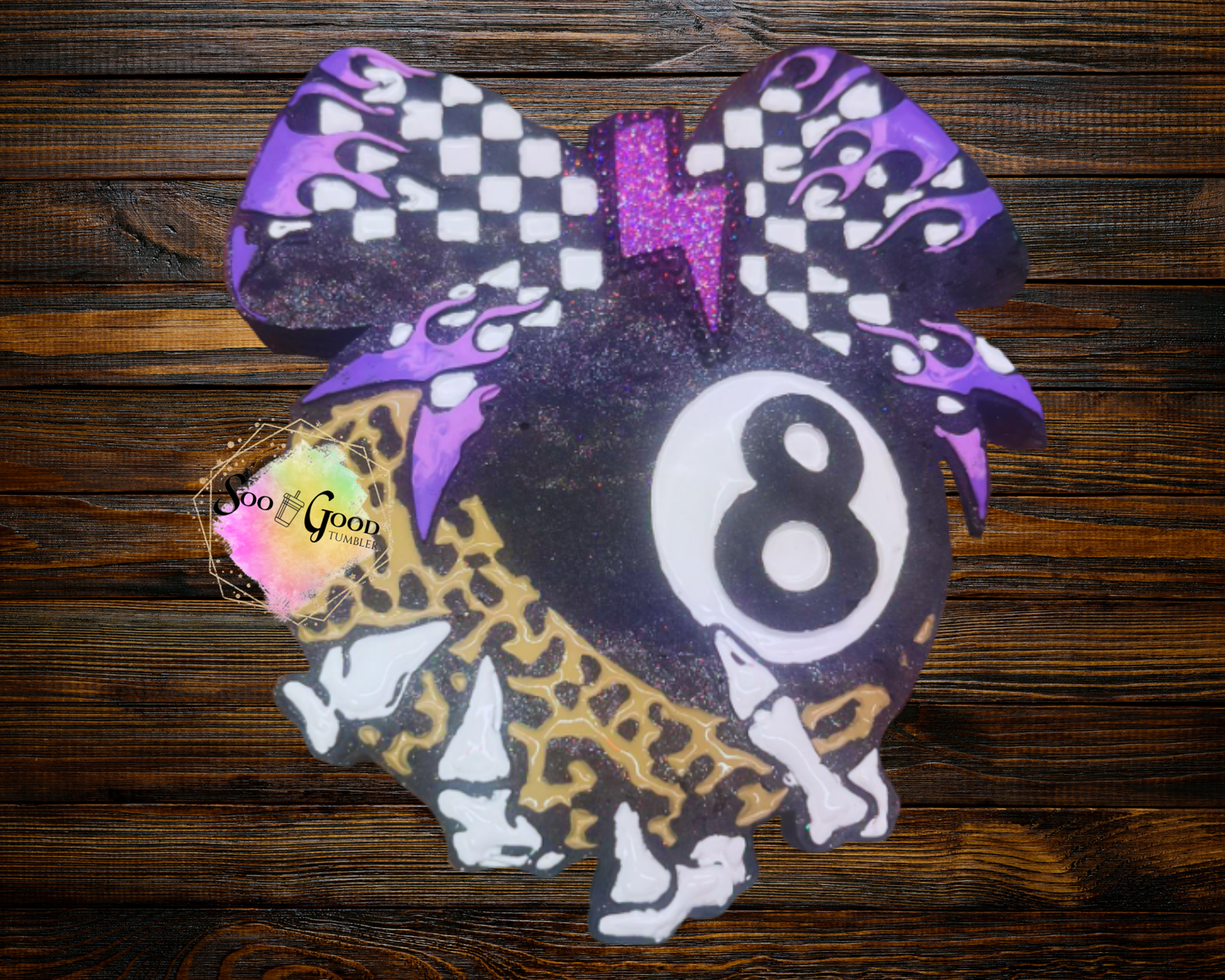 Skeleton 8 Ball Blinged Car Freshie
