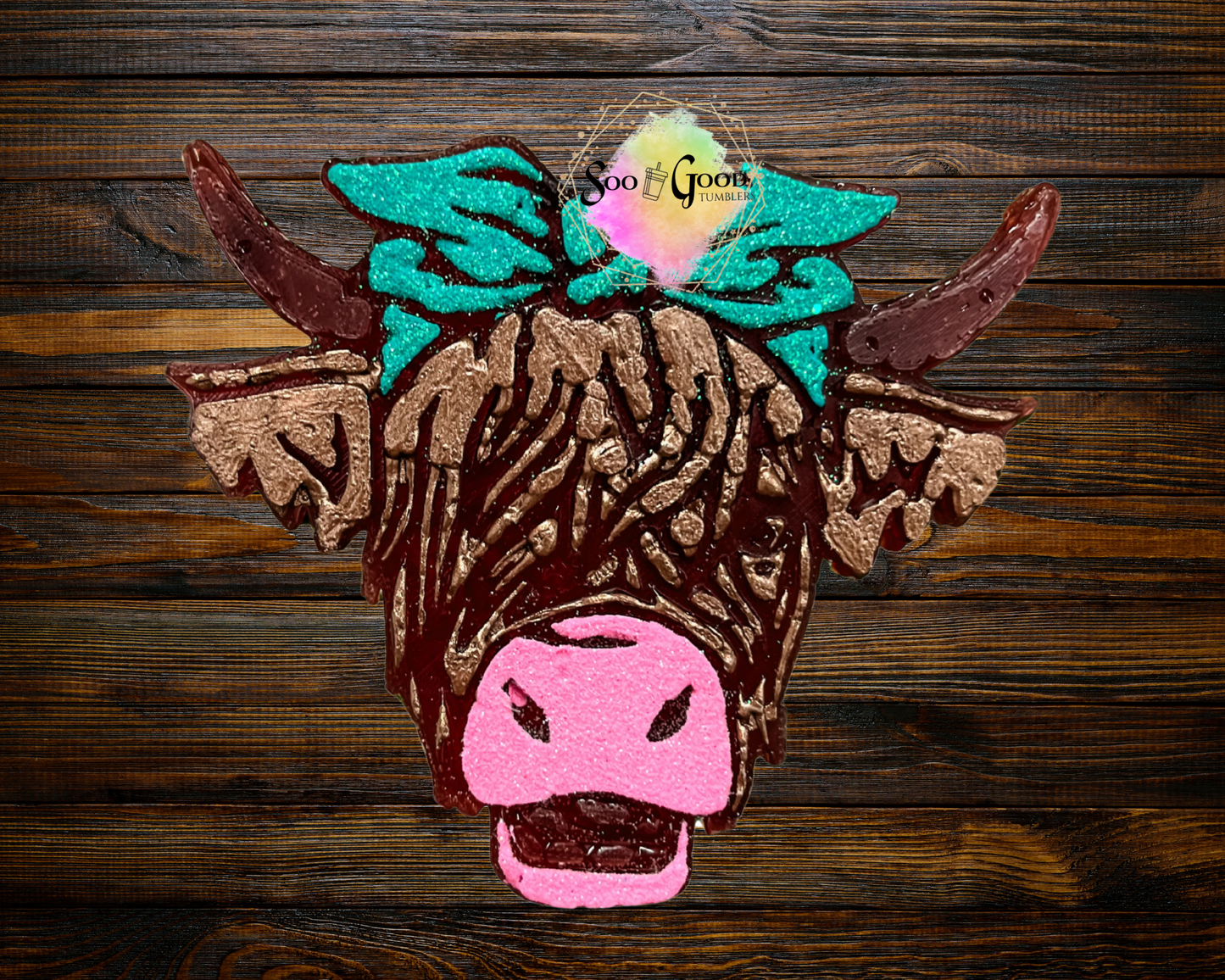 Happy Highlander Blinged Car Freshie