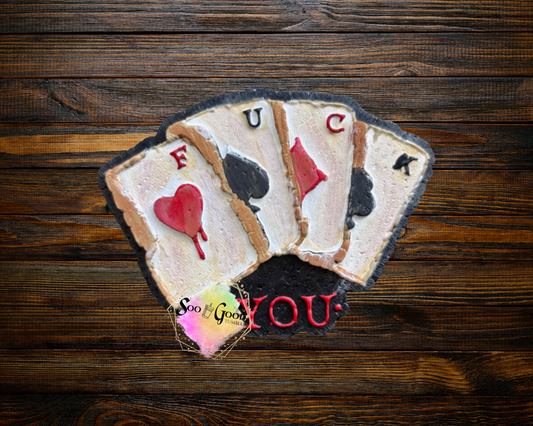 F You Playing Cards Blinged Car Freshie