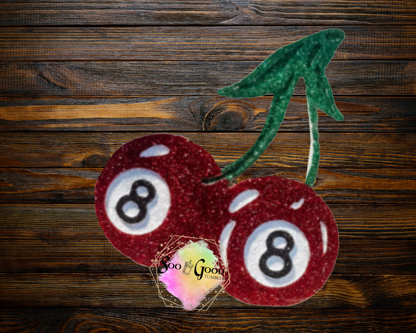 Eight Ball Cherries Blinged Car Freshie