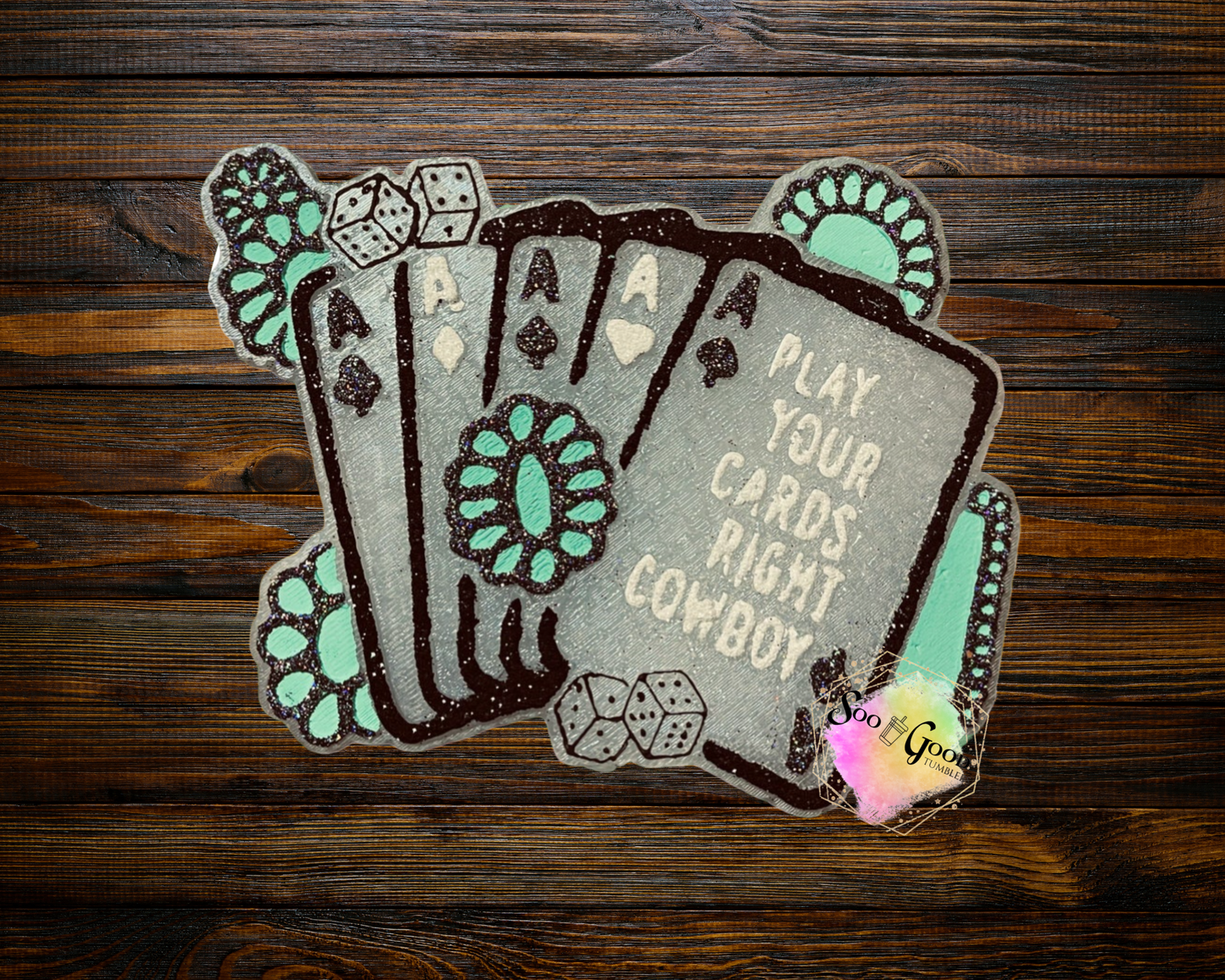 Play Your Cards Right Cowboy Blinged Car Freshie