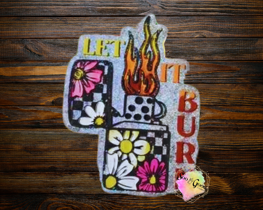 Let It Burn Blinged Car Freshie