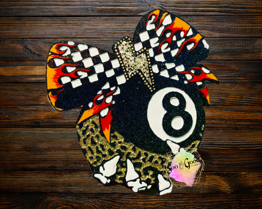 Skeleton 8 Ball Blinged Car Freshie