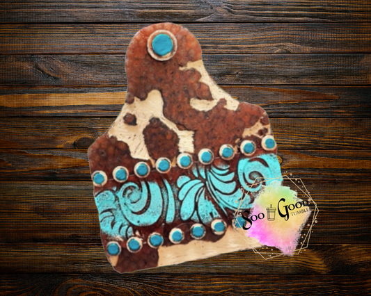 Cow Print Cow Tag Blinged Car Freshie