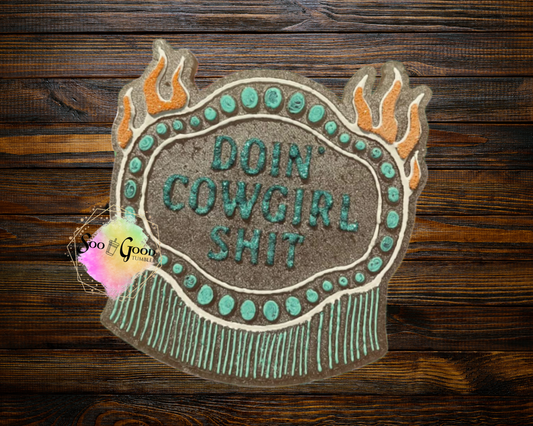 Doin Cowgirl Shit Blinged Car Freshie