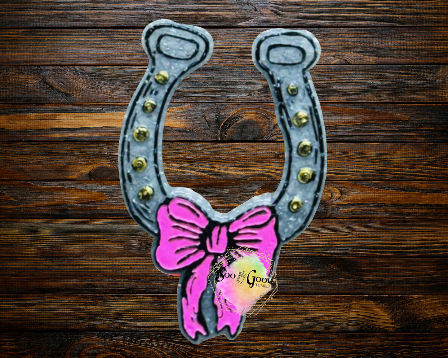 Horse Shoe and Bow Blinged Car Freshie