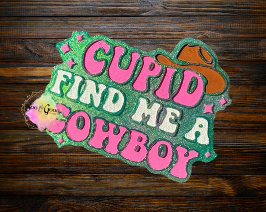 Cupid, Find Me A Cowboy Blinged Car Freshie