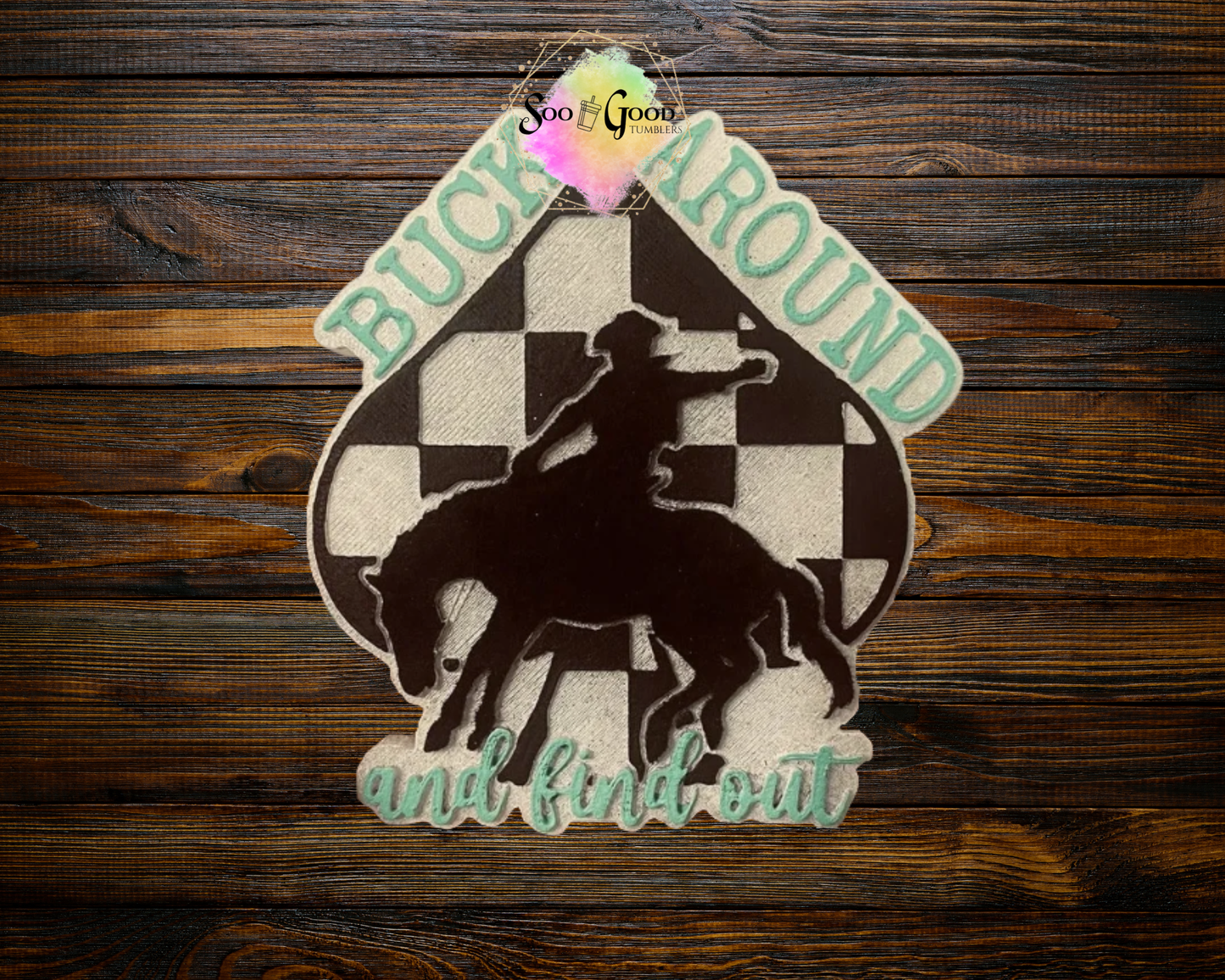 Buck Around And Find Out Blinged Car Freshie