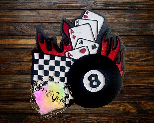 Luck of Flames Ball Blinged Car Freshie