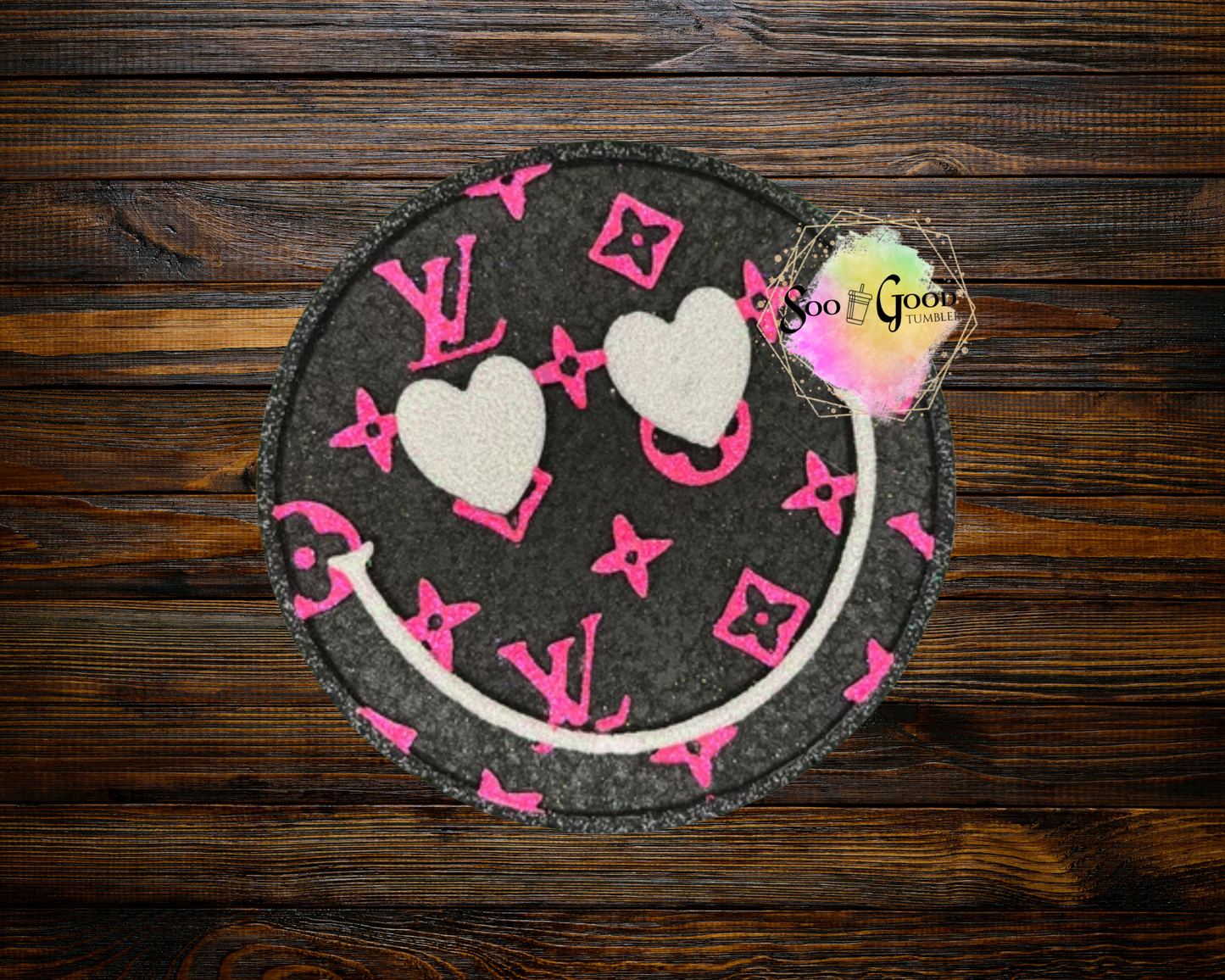 LV Smiley Blinged Car Freshie