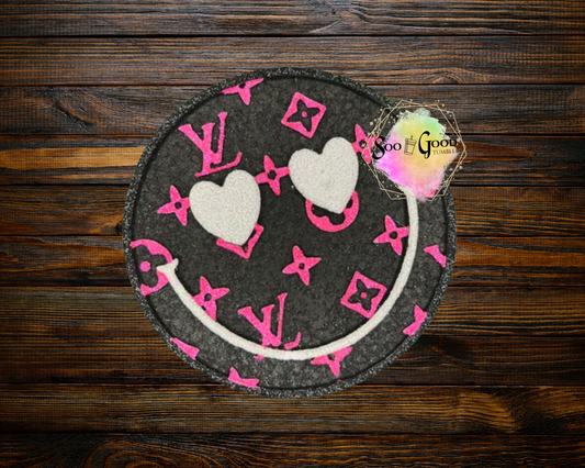 LV Smiley Blinged Car Freshie