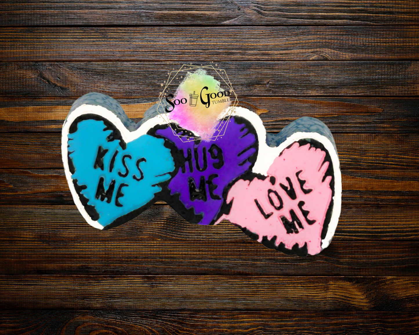 Kiss Me Hug Me Love Me Blinged Car Freshie