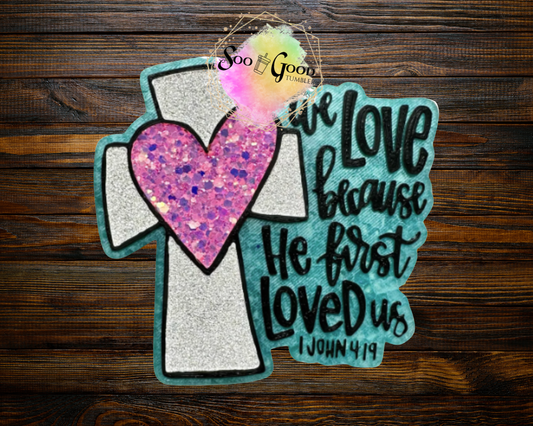 1 John 419  Blinged Car Freshie