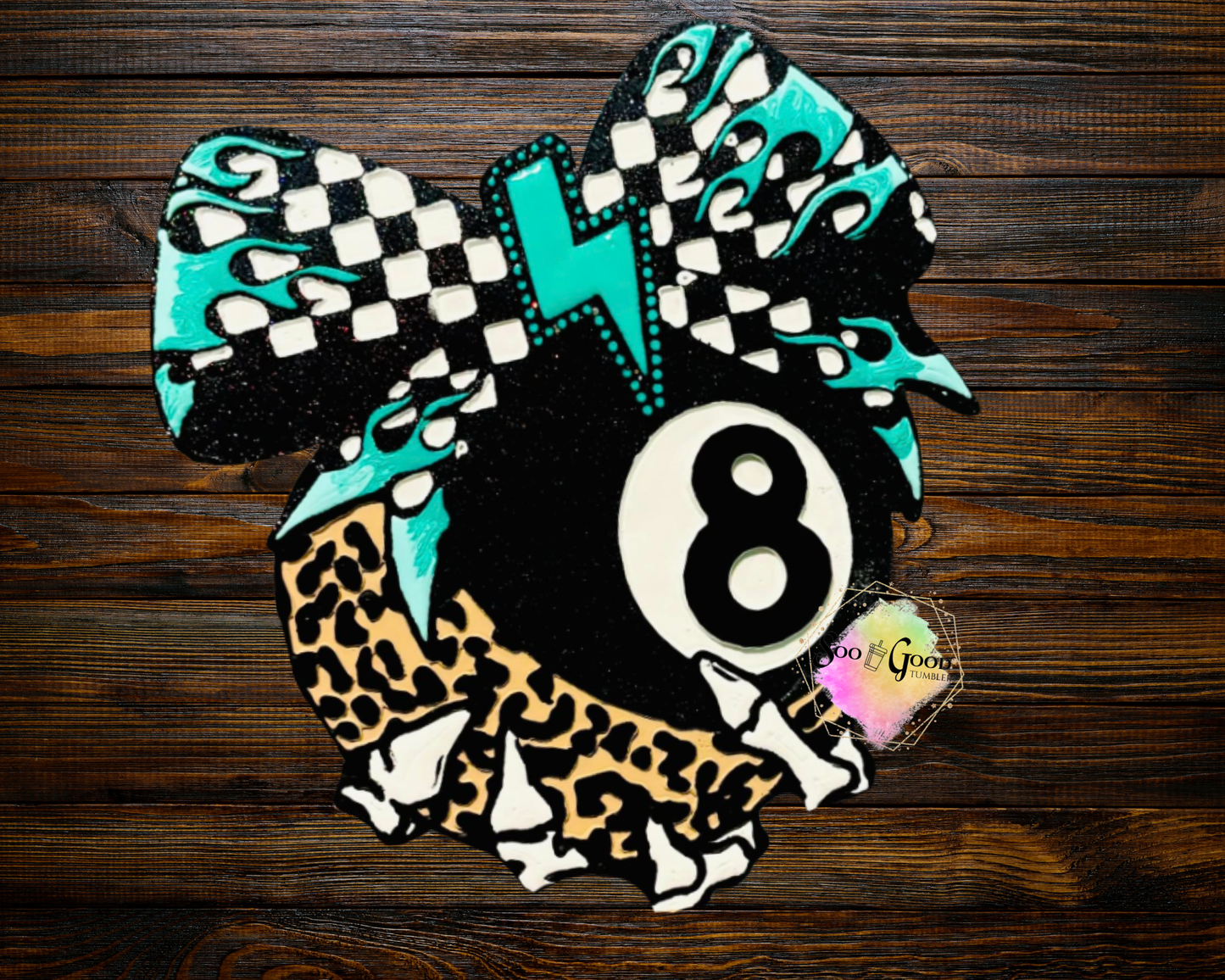 Skeleton 8 Ball Blinged Car Freshie