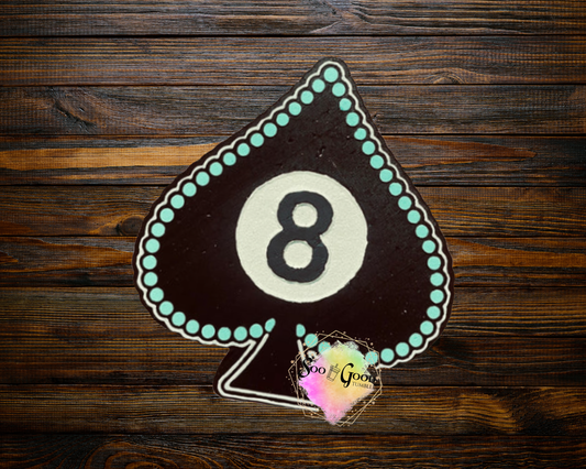 8 Ball Spade Blinged Car Freshie