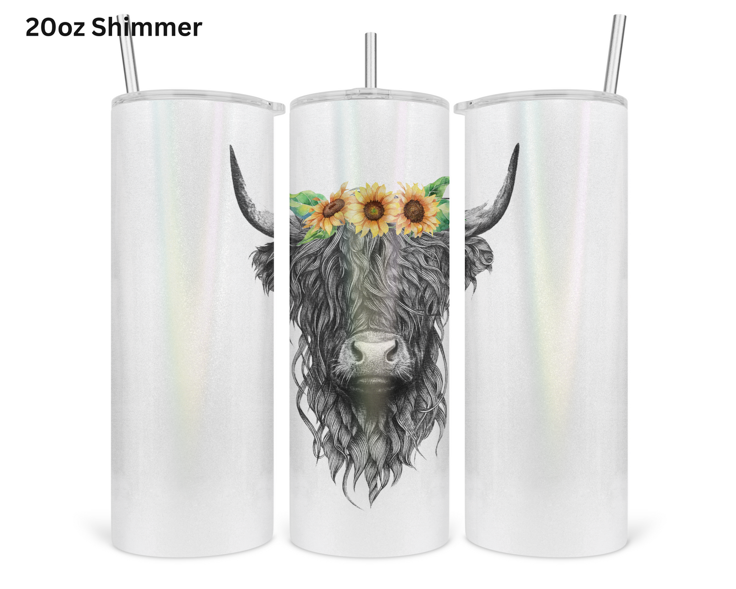 Sophisticated Highlander Cow Tumbler