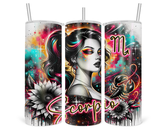 Neon Star Sign - Scorpio Tumbler (012)