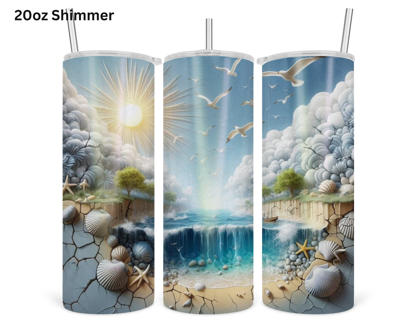 3D Beach Tumbler