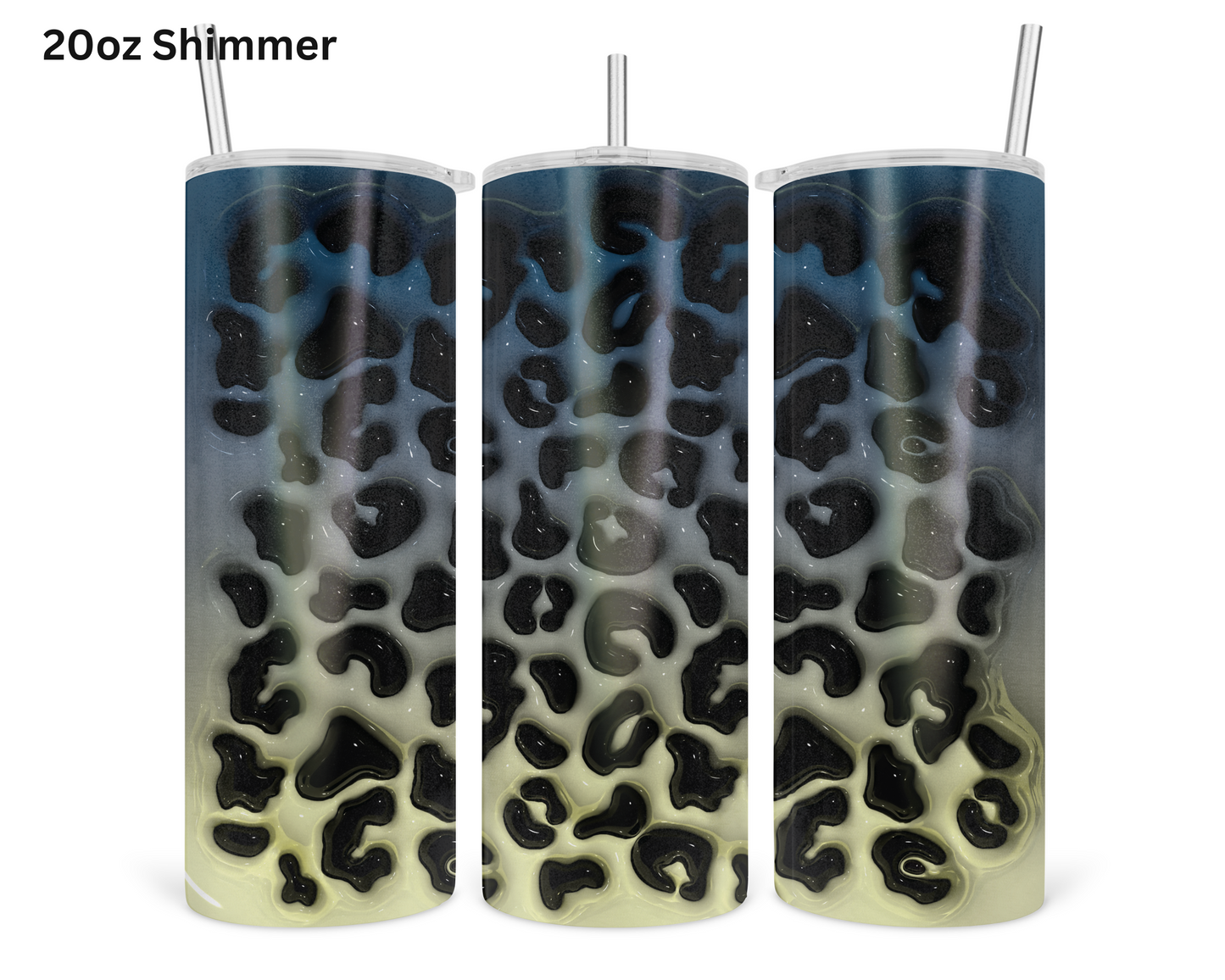 Animal Print - Baby Blue Tumbler