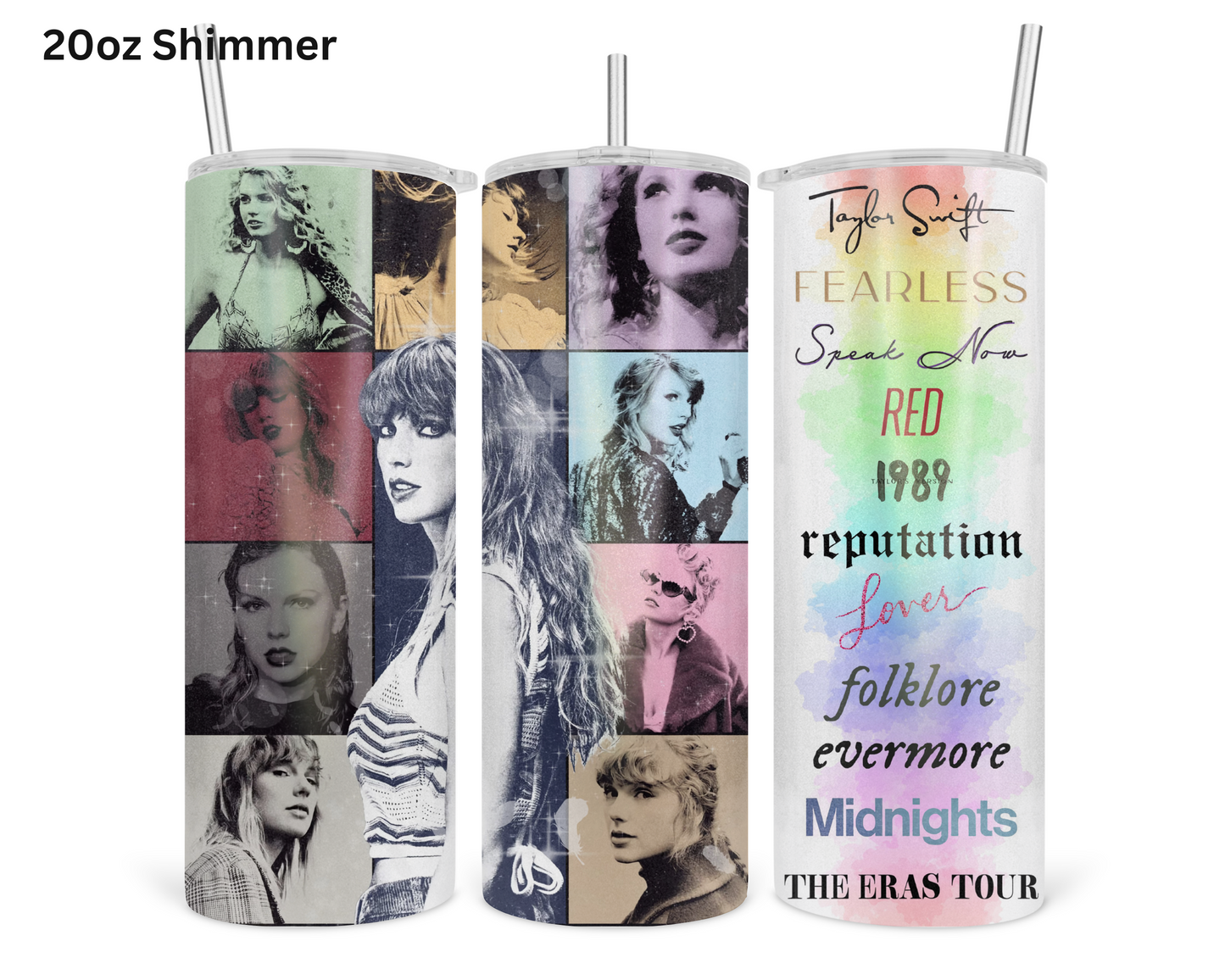 Taylor Swifts Eras Tour & Albums Tumbler