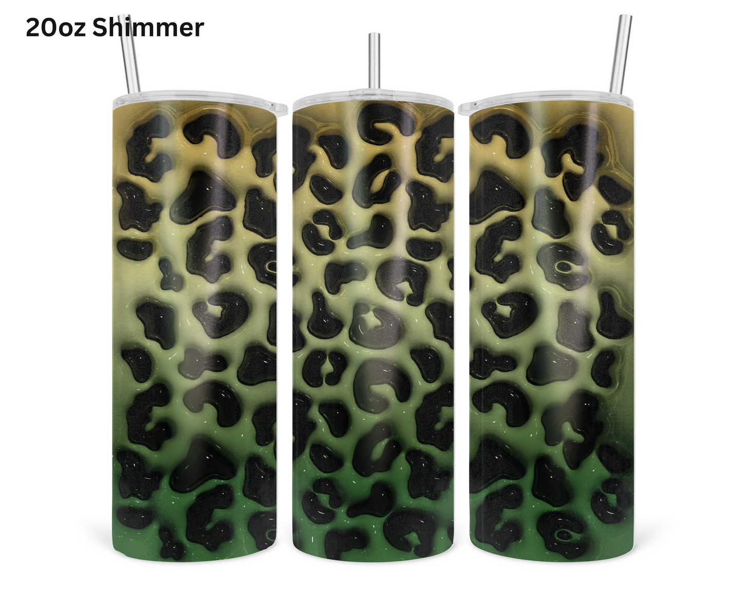 Animal Print - Sage & Forest Green Tumbler