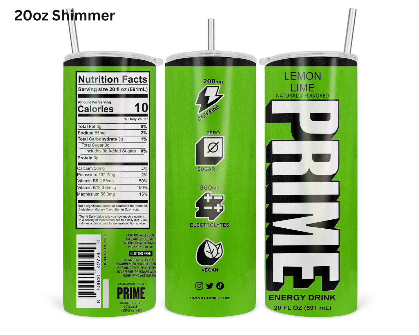 Prime Lemon Lime Tumbler