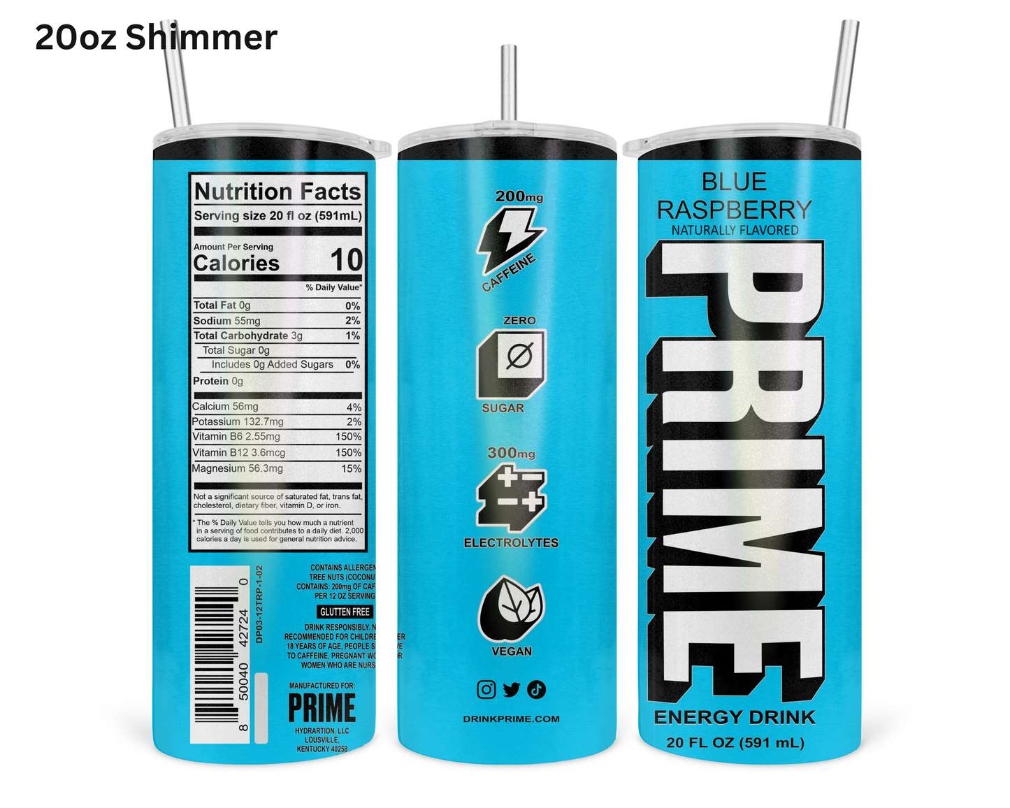 Prime Blue Raspberry Tumbler