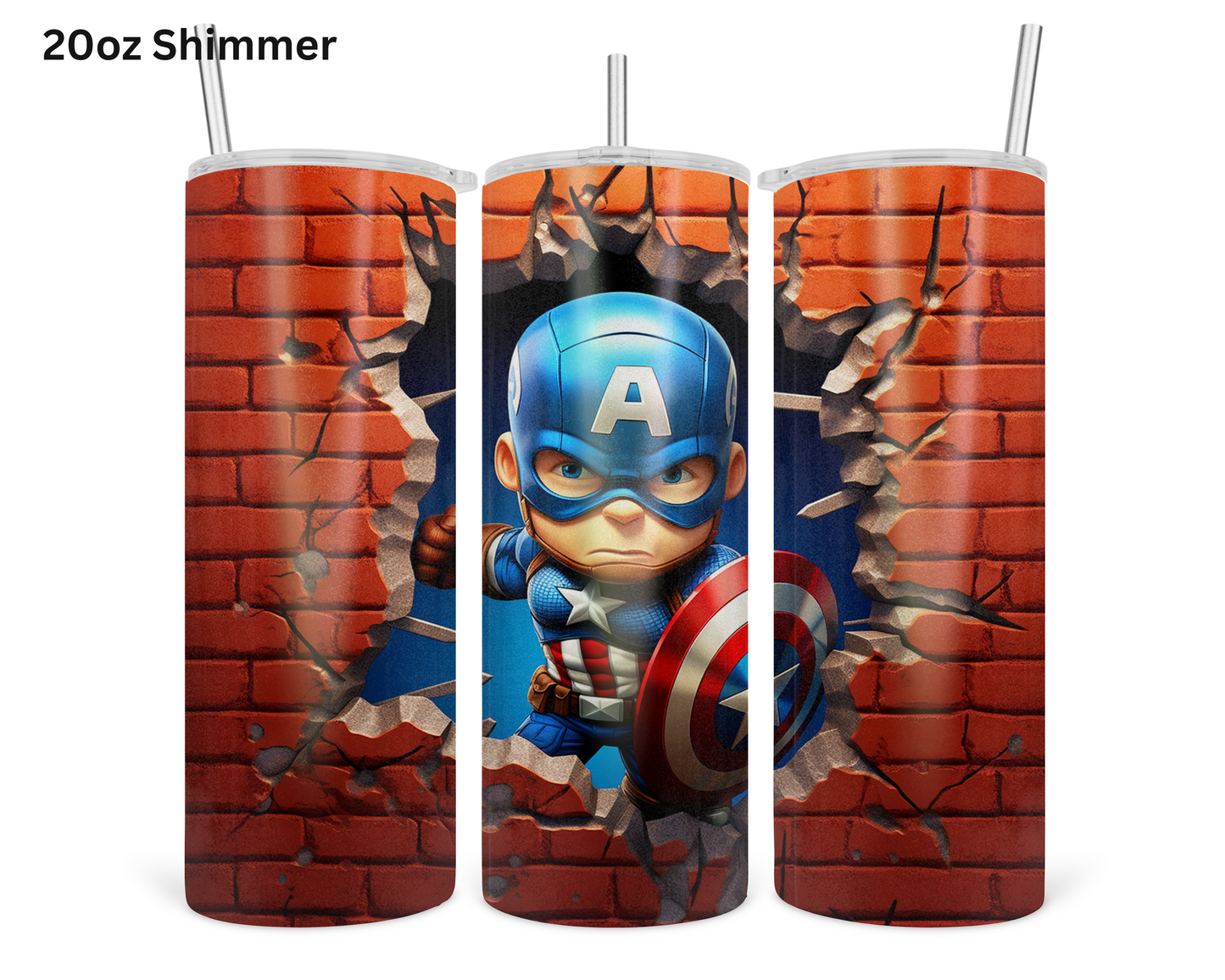 Baby Captain America Wall Break Tumbler