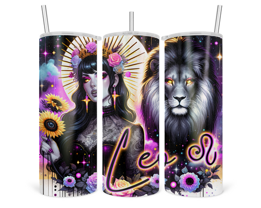 Neon Star Sign - Leo Tumbler (008)