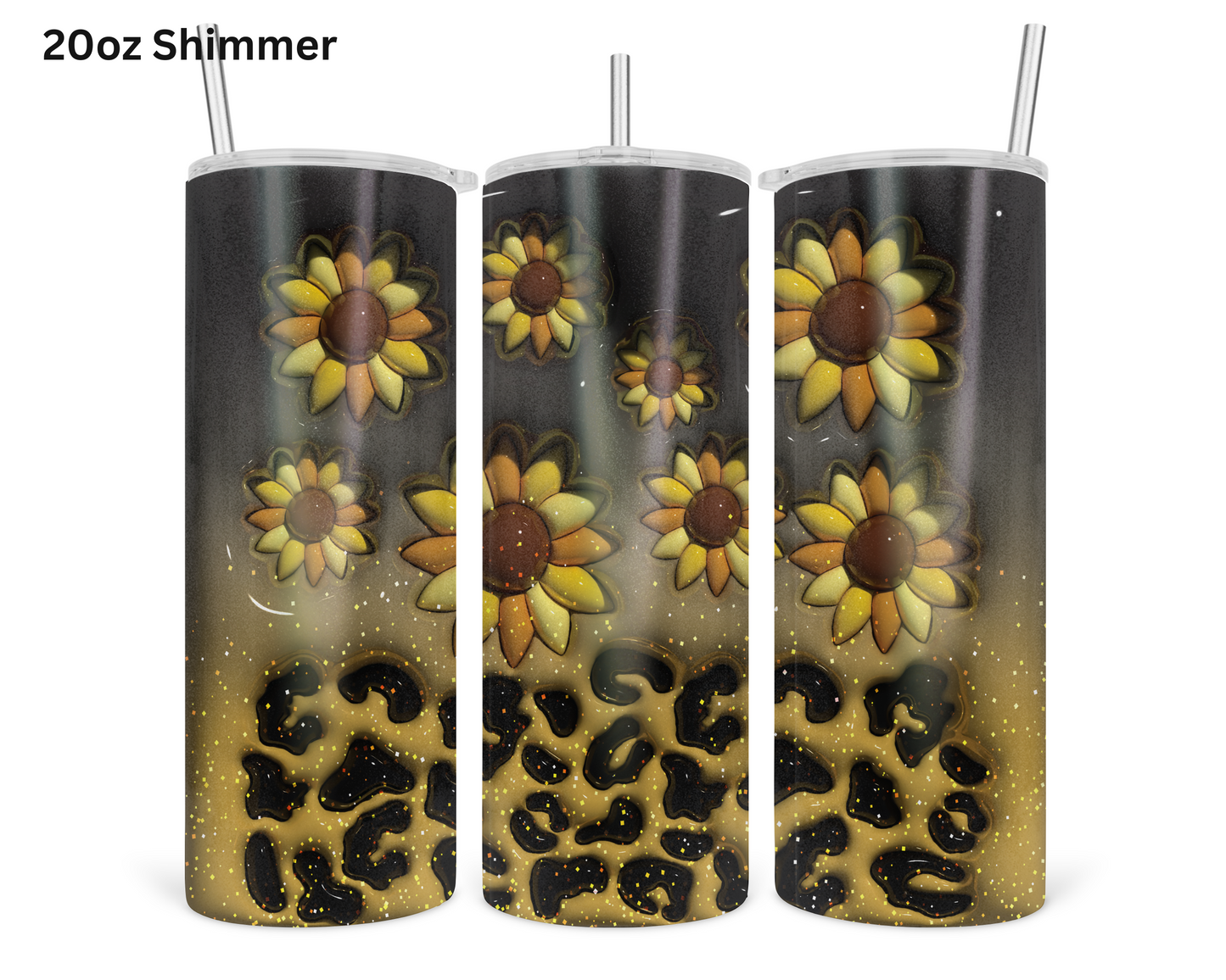 Puff Sunflowers Tumbler