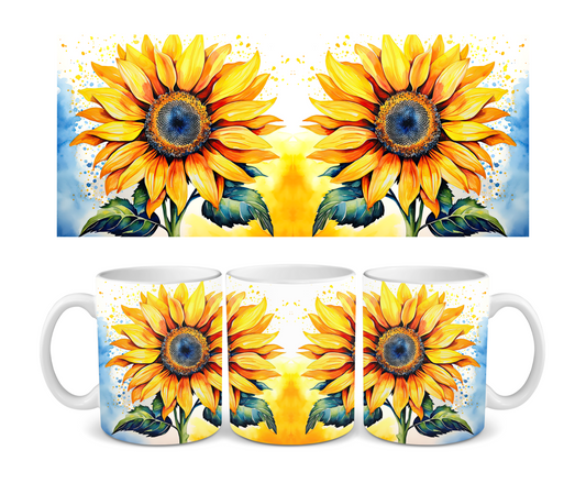 Single Sunflowers Ceramic Mug