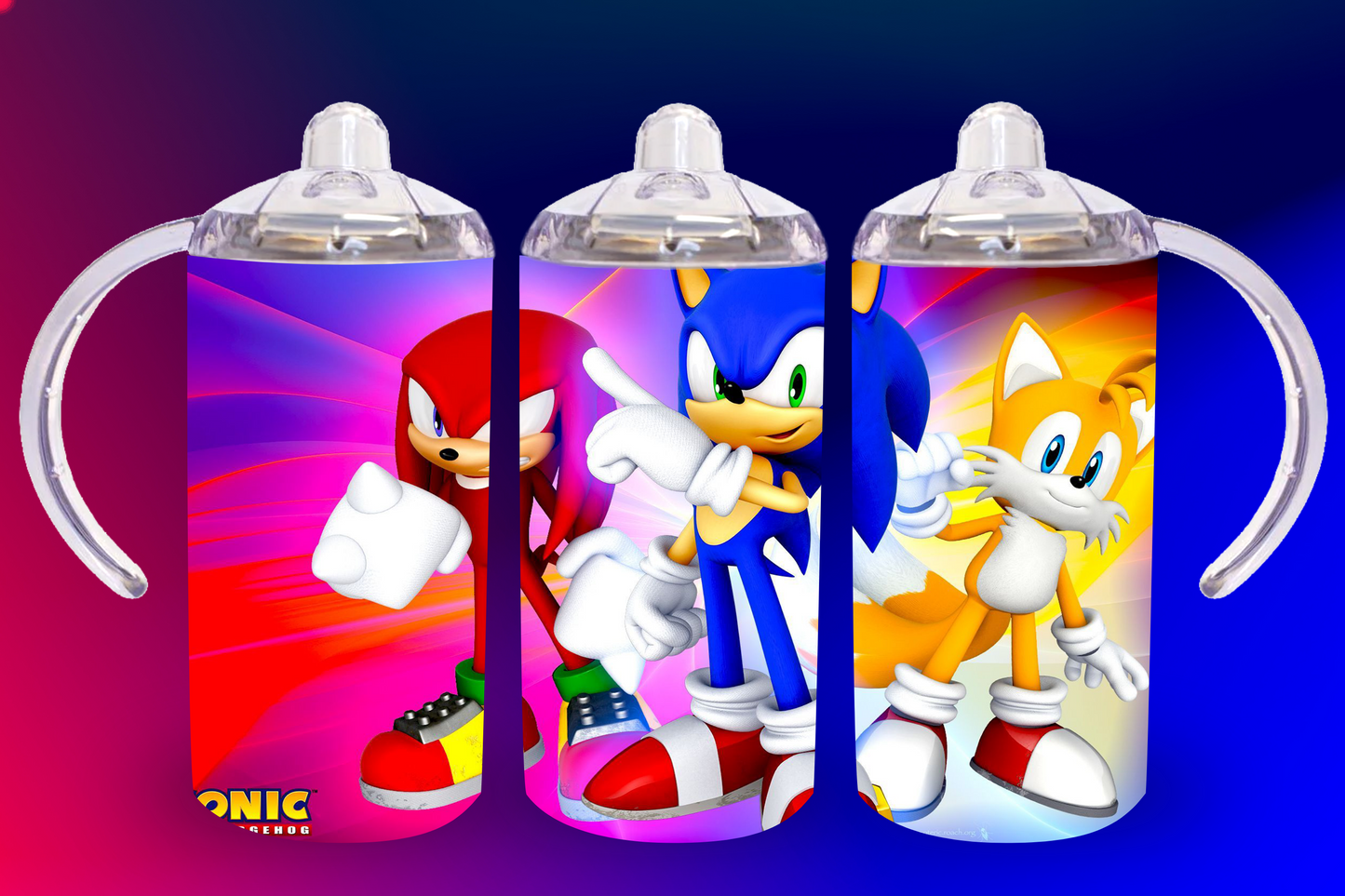 Sonic, Tails & Knuckles Sippy Cup / Kids Bottle