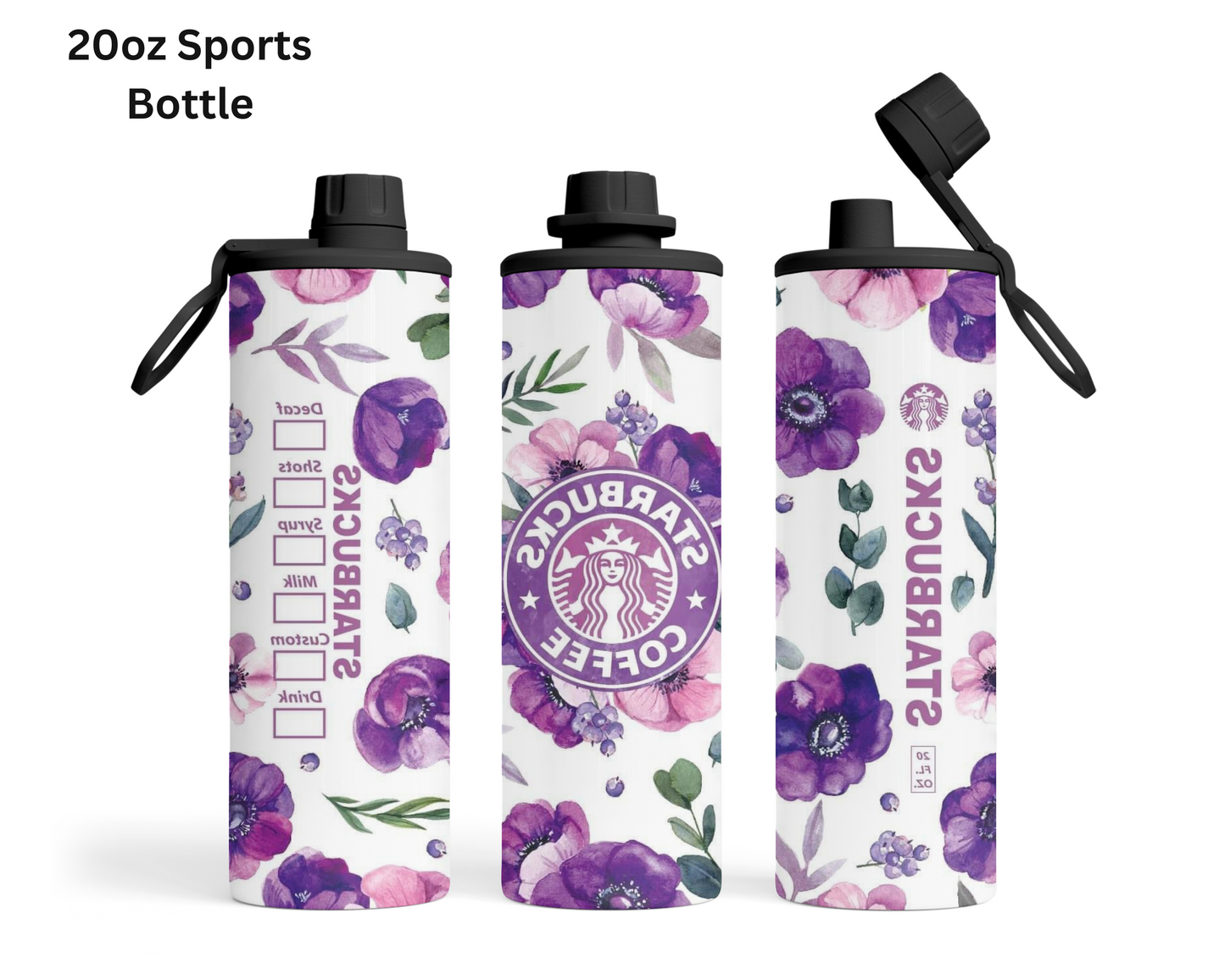 Floral Starbucks (Purple) Tumbler