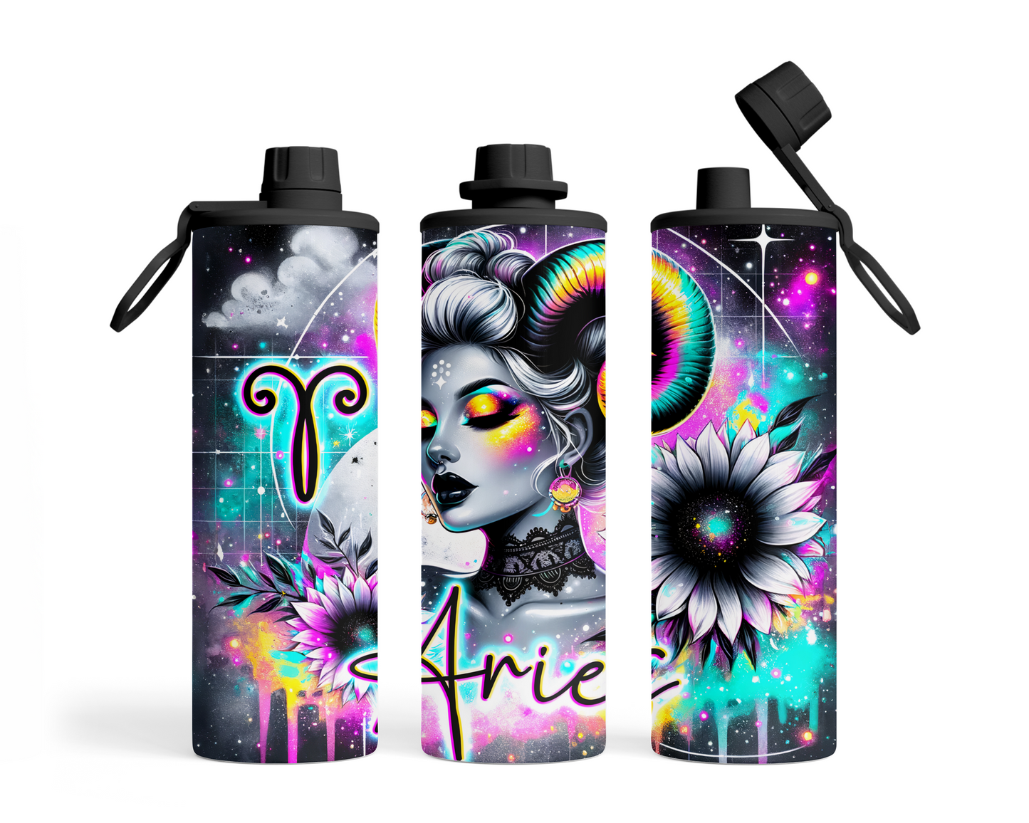 Neon Star Sign - Aries Tumbler (002)