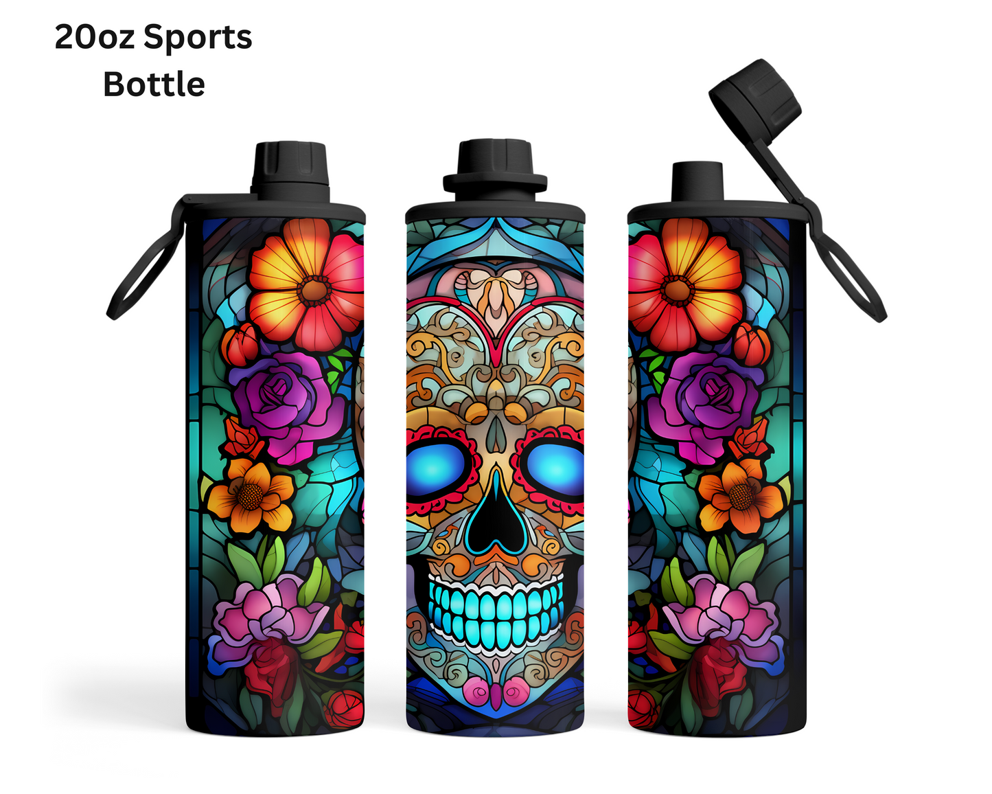 Glowed Candy Skull Tumbler