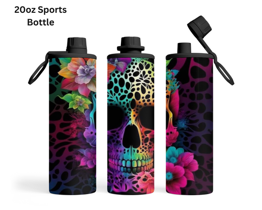 Rainbow Skull Tumbler