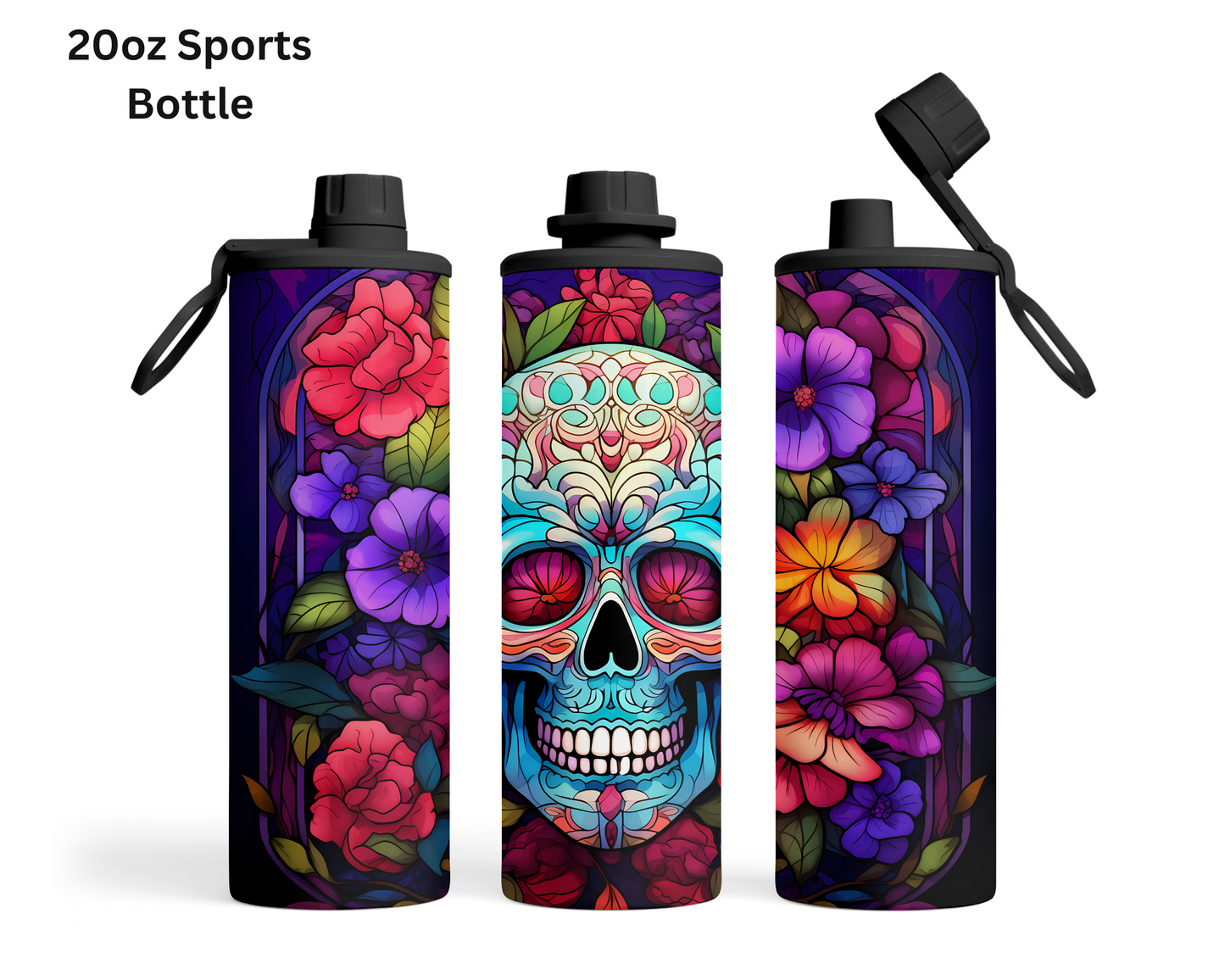 Red Eyed Candy Skull Tumbler