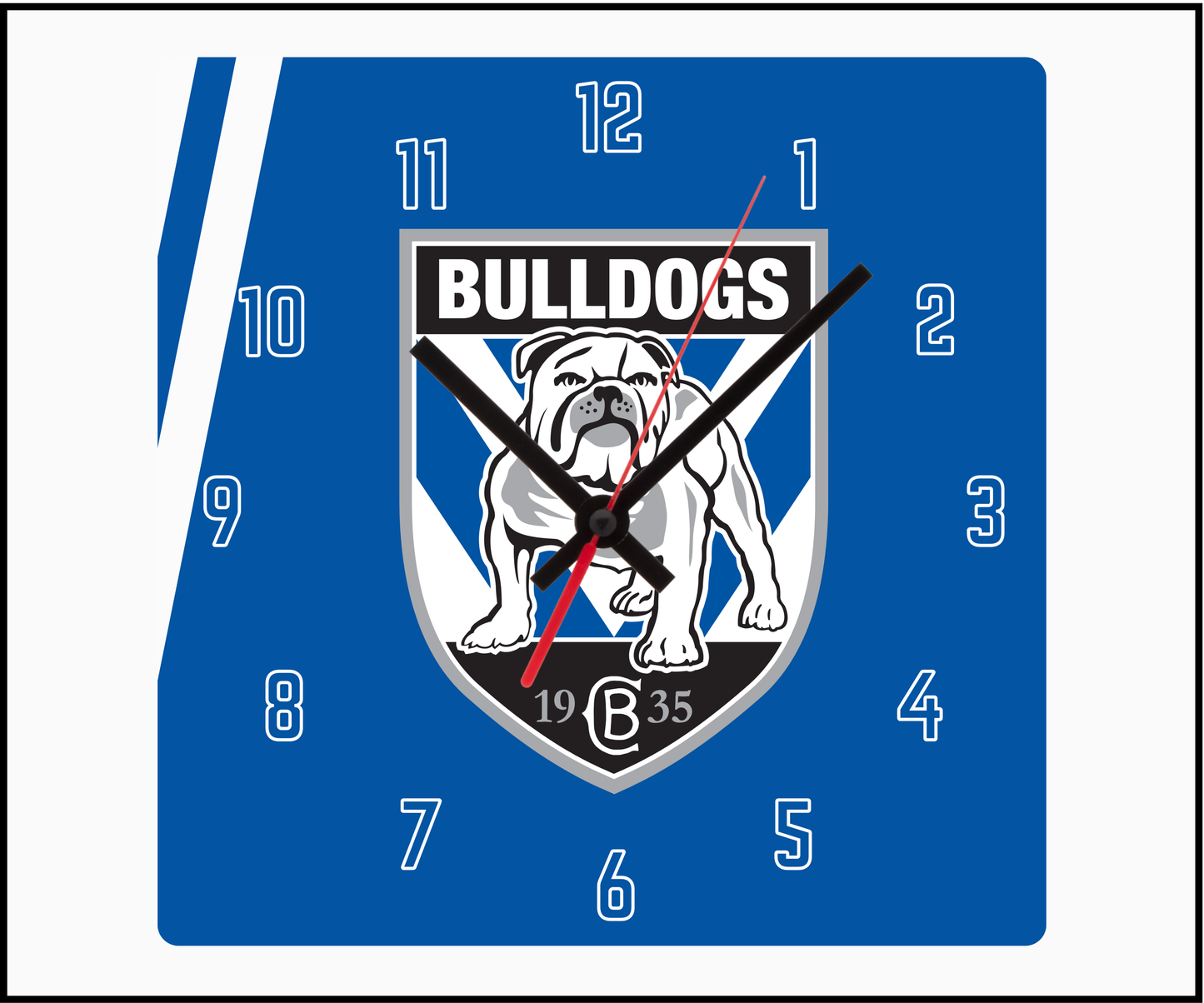 Canterbury Bulldogs Sublimated Clock (Square)