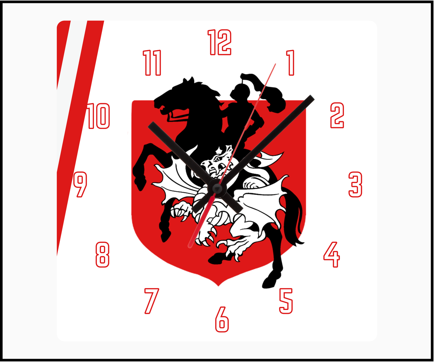 St George Illawarra Dragons Sublimated Clock (Square)