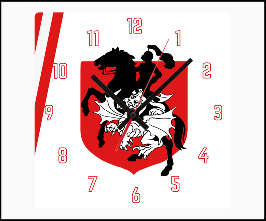 St George Illawarra Dragons Sublimated Clock (Square)