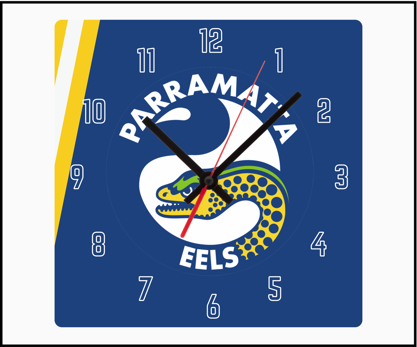 Parramatta Eels Sublimated Clock (Square)