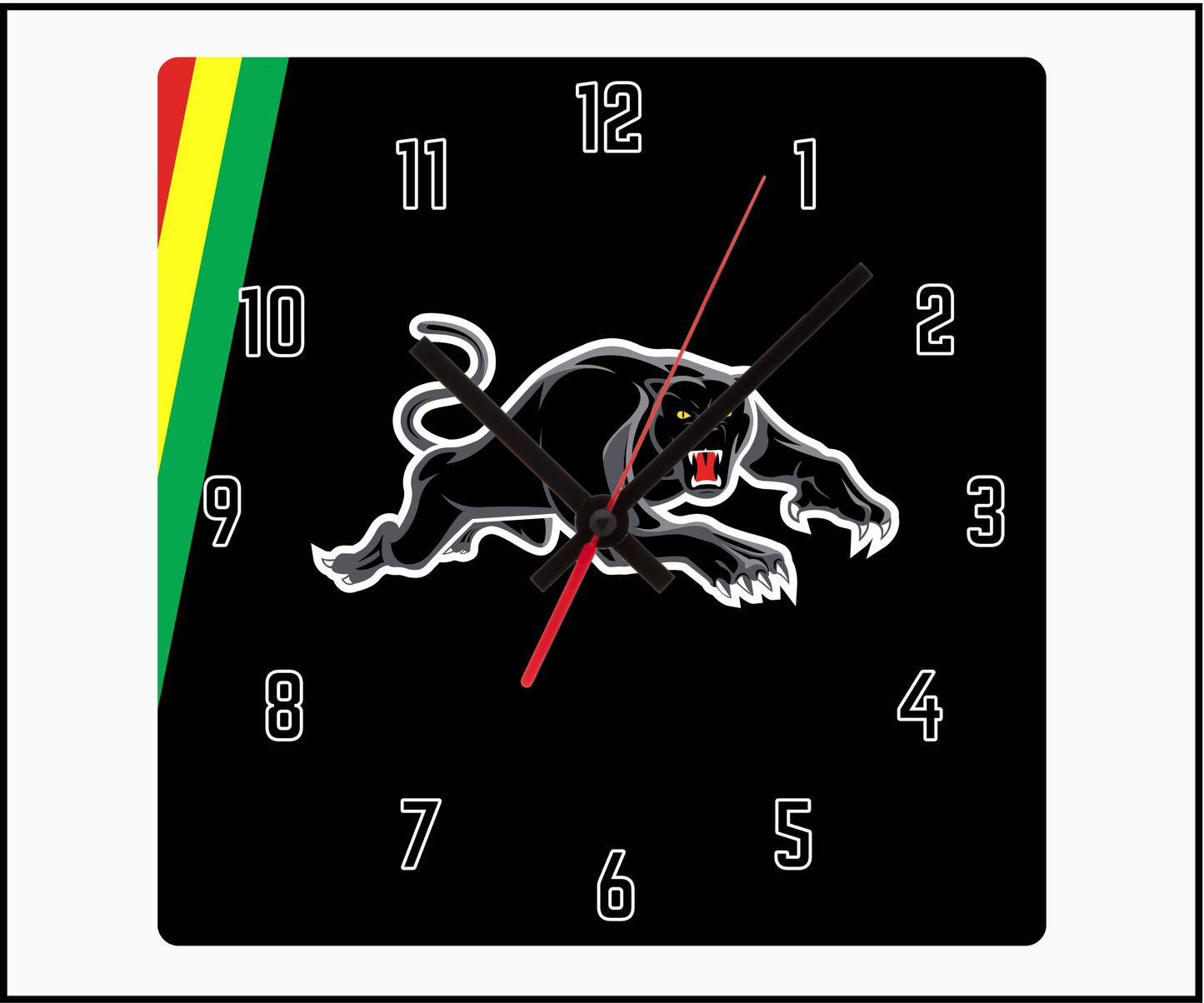 Penrith Panthers Sublimated Clock (Square)