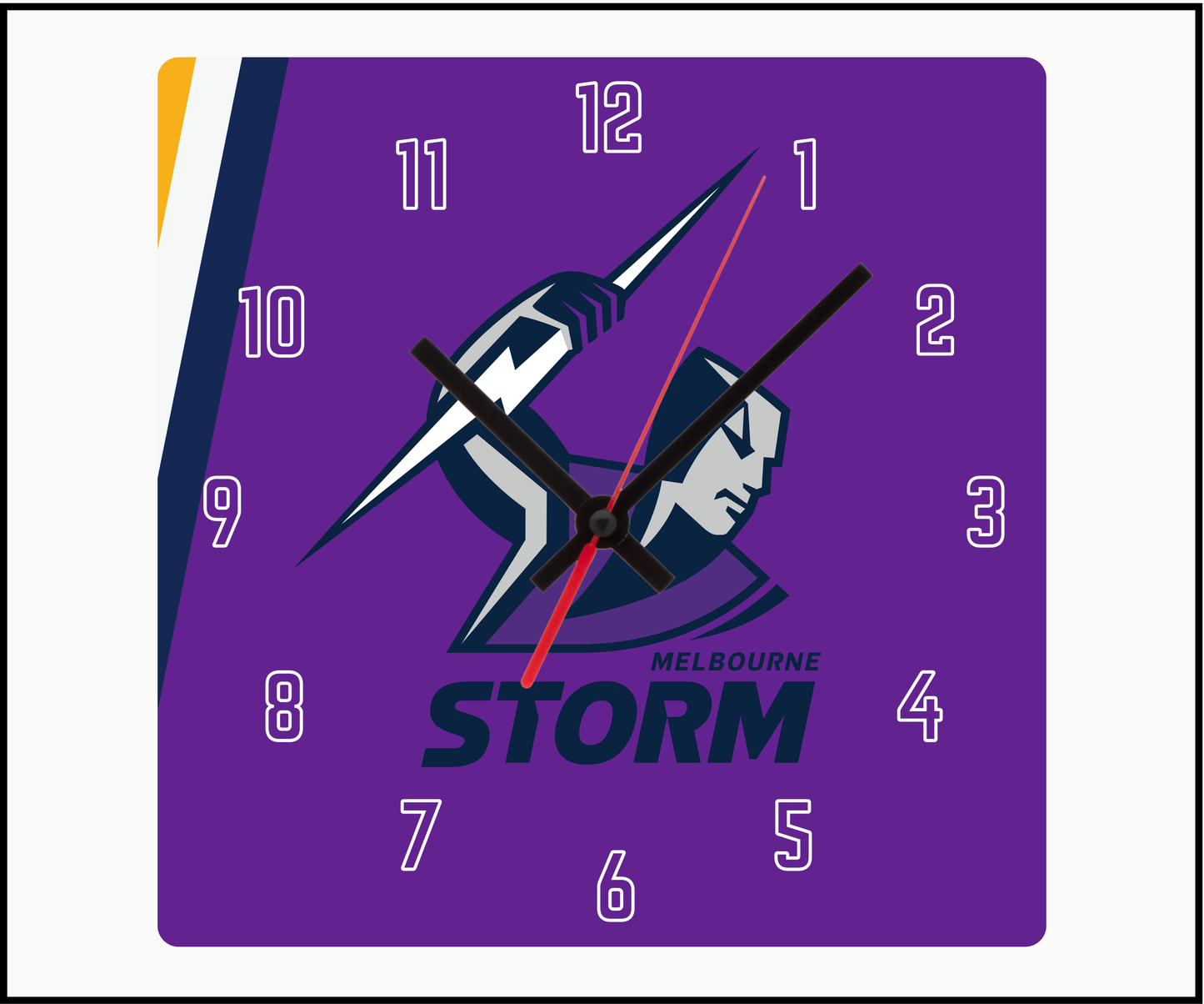 Melbourne Storm Sublimated Clock (Square)