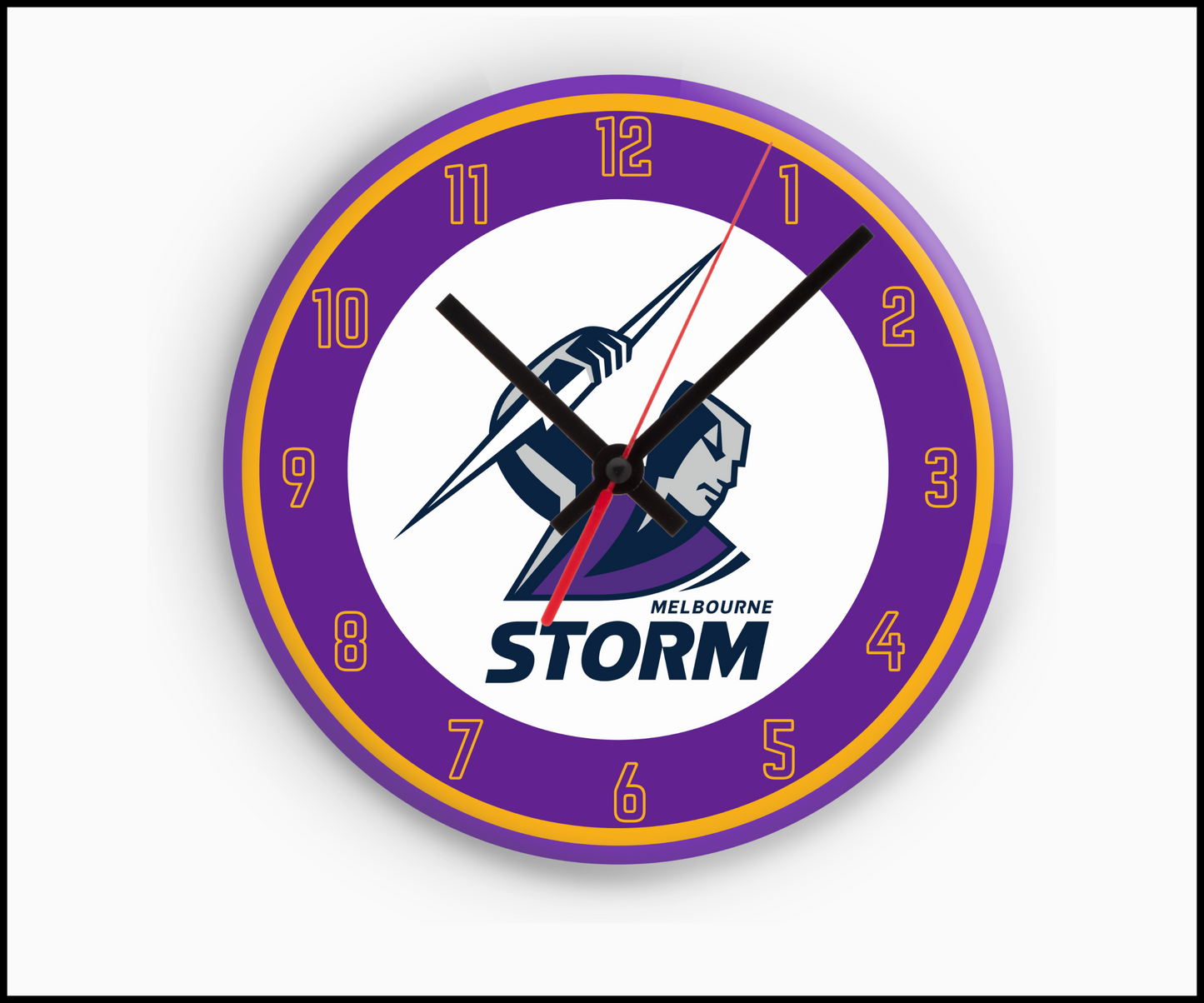 Melbourne Storm Sublimated Clock (Round)