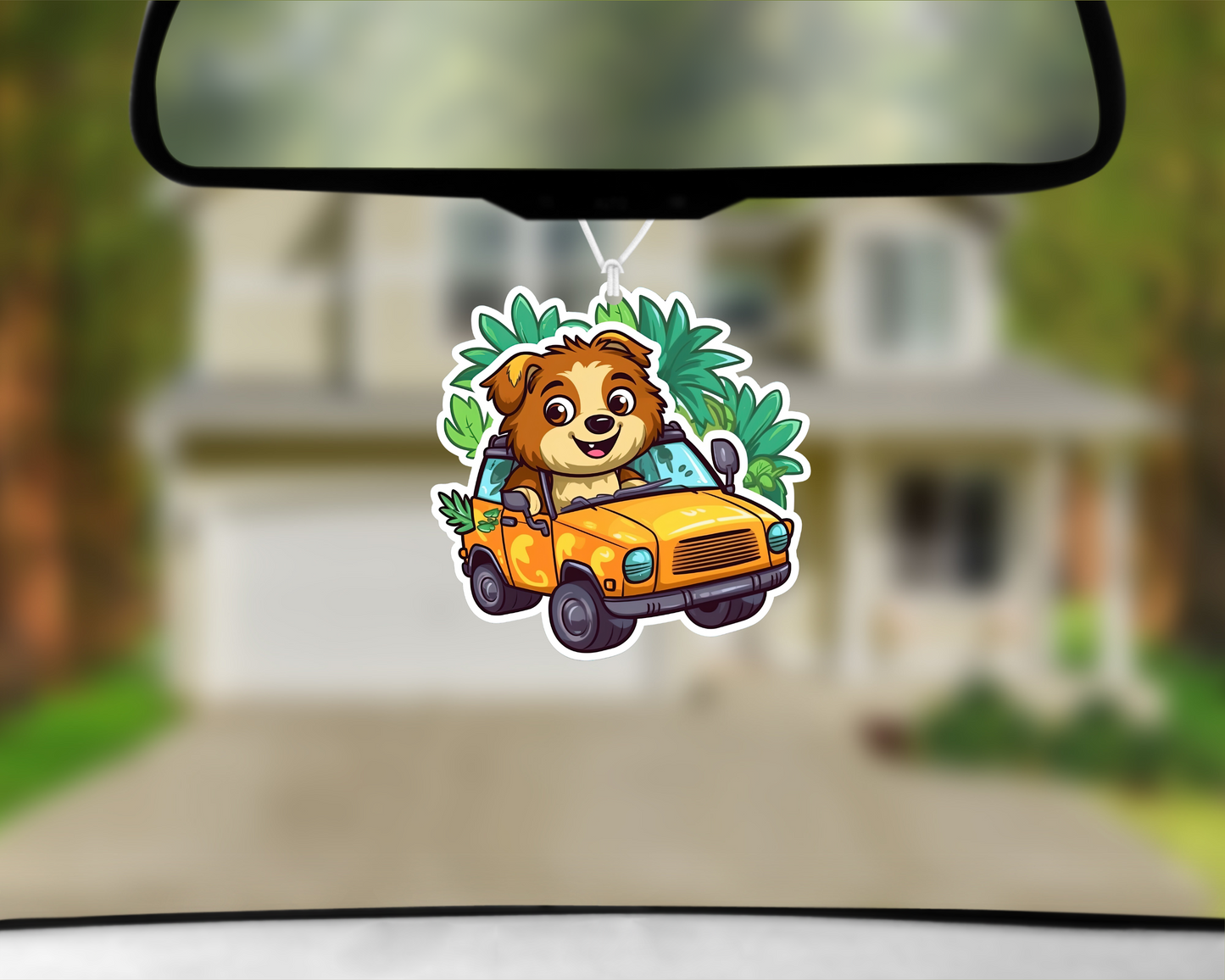 Comedy Dog In Car (Style 12) Car Air Freshener