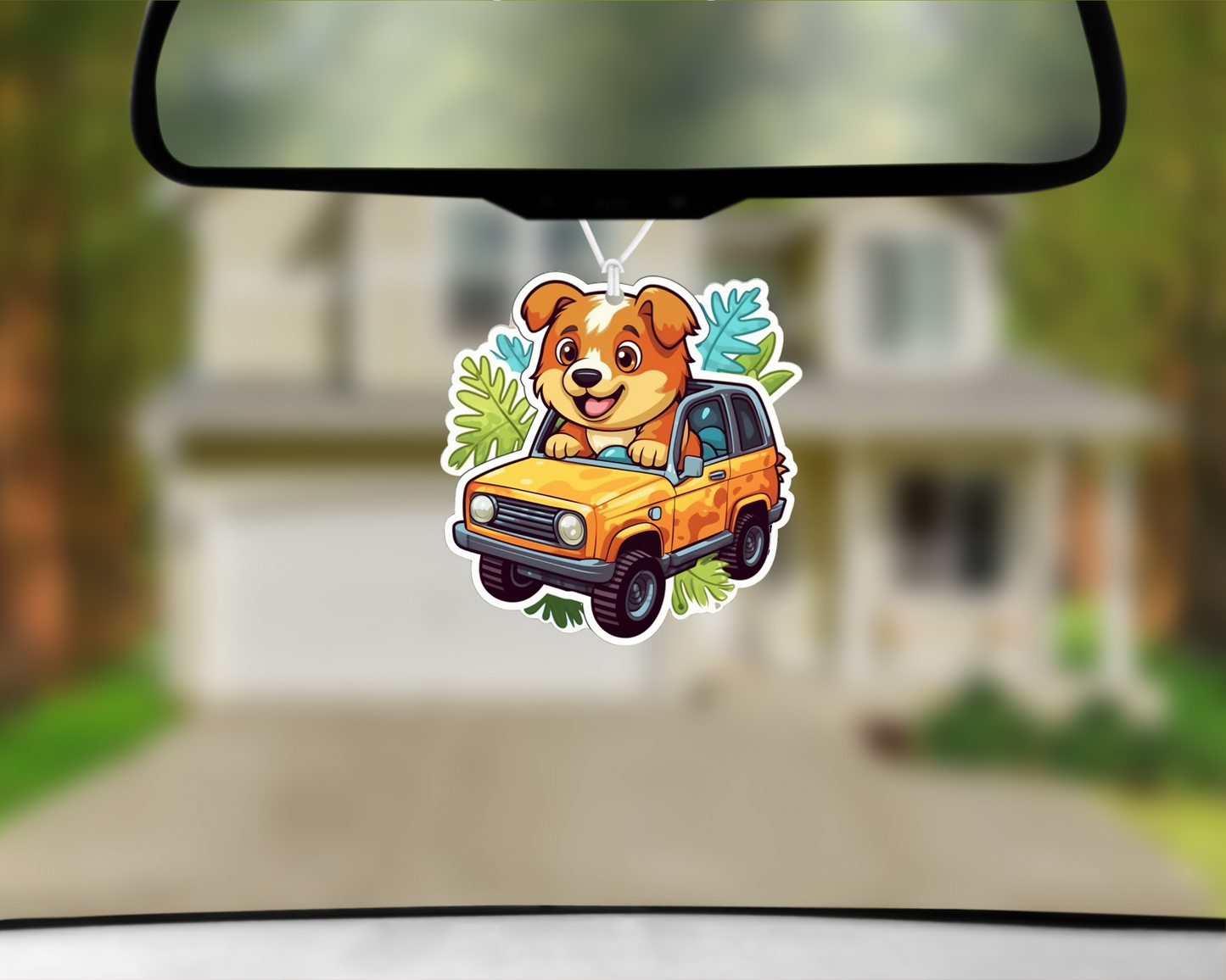 Comedy Dog In Car (Style 14) Car Air Freshener